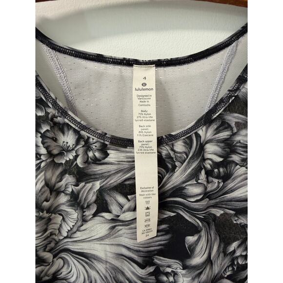 Lululemon Sculpt Tank Tie Back Night Garden Ice Grey Women’s size 4 top - Picture 6 of 6